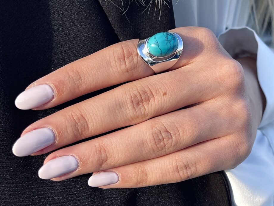 Δαχτυλίδι ασημένιο με αυξομείωση "Turquoise stone"